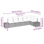 vidaXL Set di divani da giardino di 6 pezzi con cuscini in rattan marrone