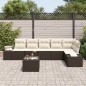 vidaXL Set di divani da giardino 6 pezzi con cuscini grigi in polyrattan