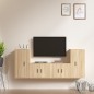 Set di Mobili Porta TV 4 pz Rovere Sonoma in Legno Multistrato Set di Mobili Porta TV 4 pz Rovere Sonoma in Legno Multistrato