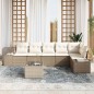 vidaXL Set di Divani da Giardino con Cuscini Marrone Polyrattan