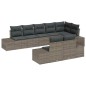 vidaXL Set di divani da giardino 8 pezzi con cuscini Grigio Polyrattan vidaXL Set di divani da giardino 8 pezzi con cuscini Grigio Polyrattan