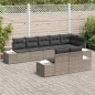 vidaXL Set di divani da giardino 8 pezzi con cuscini Grigio Polyrattan vidaXL Set di divani da giardino 8 pezzi con cuscini Grigio Polyrattan