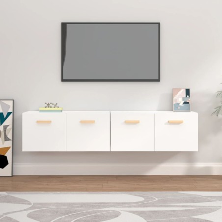 Mobili Parete 2 pz Bianco 80x35x36,5cm Legno Multistrato