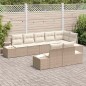 vidaXL Set di divani da giardino 8 pezzi con cuscini Beige Polirattan