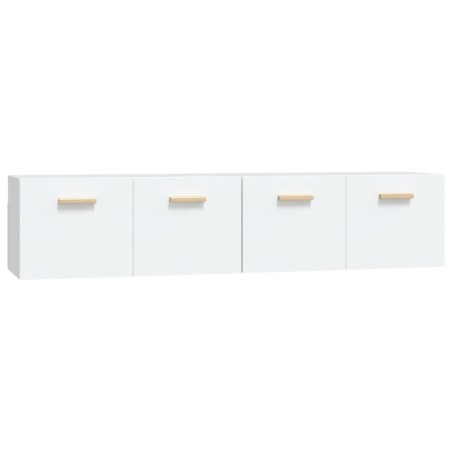 Mobili Parete 2 pz Bianco 80x35x36,5cm Legno Multistrato