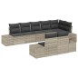 vidaXL Set di Divani da Giardino da 8 Pezzi con Cuscini Grigio Chiaro Polyrattan vidaXL Set di Divani da Giardino da 8 Pezzi con Cuscini Grigio Chiaro Polyrattan
