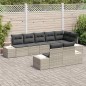 vidaXL Set di Divani da Giardino da 8 Pezzi con Cuscini Grigio Chiaro Polyrattan vidaXL Set di Divani da Giardino da 8 Pezzi con Cuscini Grigio Chiaro Polyrattan