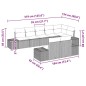 vidaXL Set Divano da Giardino 8 Pezzi con Cuscini Nero in Polyrattan