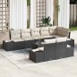 vidaXL Set di divani da giardino a 8 pezzi con cuscini Rattan Polyrattan marrone