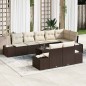 vidaXL Set di Divani da Giardino da 8 pezzi con Cuscini Grigi in Polyrattan