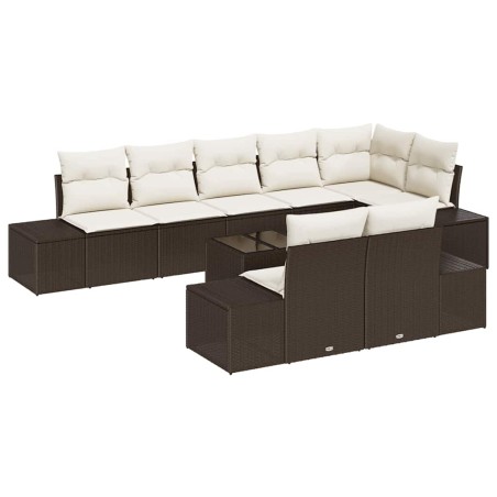 vidaXL Set di Divani da Giardino da 8 pezzi con Cuscini Grigi in Polyrattan