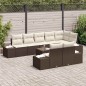 vidaXL Set di Divani da Giardino da 8 pezzi con Cuscini Grigi in Polyrattan