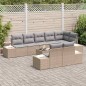 vidaXL Set Divano da Giardino 9 Pezzi con Cuscini Beige e Grigio in Polyrattan vidaXL Set Divano da Giardino 9 Pezzi con Cuscini Beige e Grigio in Polyrattan