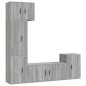Set di Mobili Porta TV 5 pz Grigio Sonoma in Legno Multistrato Set di Mobili Porta TV 5 pz Grigio Sonoma in Legno Multistrato