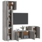 Set di Mobili Porta TV 5 pz Grigio Sonoma in Legno Multistrato Set di Mobili Porta TV 5 pz Grigio Sonoma in Legno Multistrato