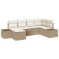 vidaXL Set divano da giardino 6 pezzi con cuscini - Rattan poliestere beige