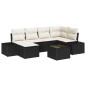 vidaXL Set da giardino 6 pezzi con cuscini in polyrattan marrone