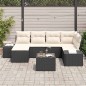 vidaXL Set da giardino 6 pezzi con cuscini in polyrattan marrone