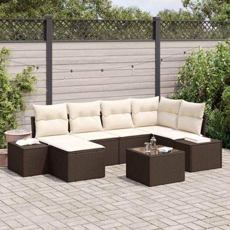 vidaXL Set da giardino 6 pezzi con cuscini grigio in Polyrattan