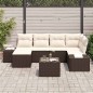 vidaXL Set da giardino 6 pezzi con cuscini grigio in Polyrattan