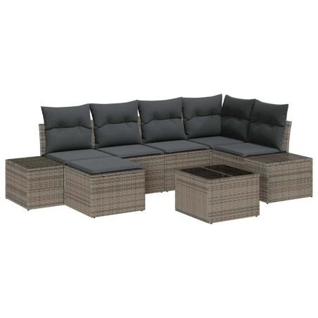 vidaXL Set Divano Giardino 6 Pezzi con Cuscini Rattan Nero in Polyrattan