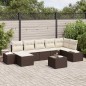 vidaXL Set di Sofà da Giardino 7 pezzi con Cuscini Grigio Polyrattan