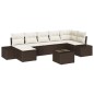 vidaXL Set di Sofà da Giardino 7 pezzi con Cuscini Grigio Polyrattan