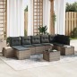 vidaXL Set Divano da Giardino da 7 Pezzi con Cuscini Grigi in Rattan Sintetico vidaXL Set Divano da Giardino da 7 Pezzi con Cuscini Grigi in Rattan Sintetico