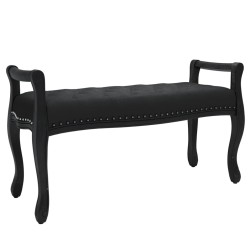 Panca Nera 110x45x60 cm in Velluto