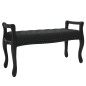 Panca Nera 110x45x60 cm in Velluto