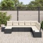 vidaXL Set di divani da giardino 8 pezzi con cuscini - Rattan sintetico nero
