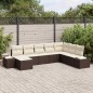 vidaXL Set giardino 8 pezzi con cuscini - Rattan polipropilene marrone