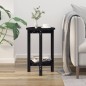 Tavolino da Salotto Nero Ø 40x60 cm in Legno Massello di Pino Tavolino da Salotto Nero Ø 40x60 cm in Legno Massello di Pino