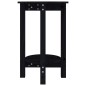 Tavolino da Salotto Nero Ø 40x60 cm in Legno Massello di Pino Tavolino da Salotto Nero Ø 40x60 cm in Legno Massello di Pino