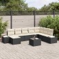 vidaXL Set Divano da Giardino di 8 Pezzi con Cuscini in Rattan Polietilene Marrone