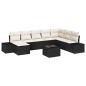vidaXL Set Divano da Giardino di 8 Pezzi con Cuscini in Rattan Polietilene Marrone