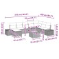 vidaXL Set divano da giardino 8 pezzi con cuscini - Polyrattan nero
