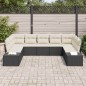 vidaXL Set da giardino 9 pezzi con cuscini - Polyrattan nero vidaXL Set da giardino 9 pezzi con cuscini - Polyrattan nero