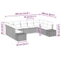 vidaXL Set Divano da Giardino 9 Pezzi con Cuscini - Polyrattan Grigio