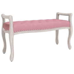 vidaXL Panca Rosa 110x45x60 cm in Velluto