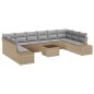 vidaXL Set Divano da Giardino 11 Pezzi con Cuscini Nero Rattan Sintetico vidaXL Set Divano da Giardino 11 Pezzi con Cuscini Nero Rattan Sintetico