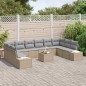 vidaXL Set Divano da Giardino 11 Pezzi con Cuscini Nero Rattan Sintetico vidaXL Set Divano da Giardino 11 Pezzi con Cuscini Nero Rattan Sintetico