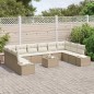 vidaXL Set di divani da giardino con cuscini in rattan marrone da 11 pezzi