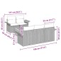 vidaXL Set divano da giardino 6 pezzi con cuscini beige in rattan sintetico e legno d'acacia vidaXL Set divano da giardino 6 pezzi con cuscini beige in rattan sintetico e legno d'acacia