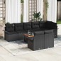vidaXL Set di Divani da Giardino 9 Pezzi con Cuscini in Poly Rattan Nero e Legno di Acacia vidaXL Set di Divani da Giardino 9 Pezzi con Cuscini in Poly Rattan Nero e Legno di Acacia
