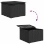 vidaXL Set da giardino 8 pezzi con cuscini in poli rattan nero e legno di acacia