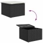 vidaXL Set divano da giardino 9 pezzi con cuscini in rattan nero e legno di acacia