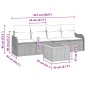 vidaXL Set da giardino 5 pezzi con cuscini grigi in rattan PVC e acacia.