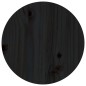 Tavolino da Salotto Nero Ø 35x35 cm in Legno Massello di Pino