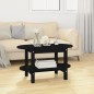 Tavolino da Salotto Nero 80x45x45 cm in Legno Massello di Pino Tavolino da Salotto Nero 80x45x45 cm in Legno Massello di Pino